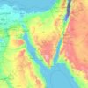Mapa topográfico South Sinai Governorate, altitude, relevo