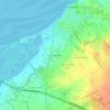 Mapa topográfico Cercal de Baixo, altitude, relevo