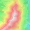 Mapa topográfico Mont Joly, altitude, relevo