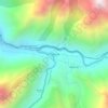 Mapa topográfico Patallacta, altitude, relevo