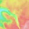 Mapa topográfico La Hoz, altitude, relevo