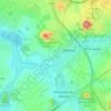 Mapa topográfico Blanches Terres, altitude, relevo