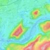 Mapa topográfico Aux Valières, altitude, relevo