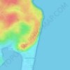 Mapa topográfico Phare de Leucate, altitude, relevo