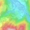 Mapa topográfico Les Emptes, altitude, relevo