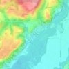 Mapa topográfico Les Champagnes, altitude, relevo