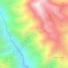 Mapa topográfico Los pinos, altitude, relevo