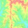 Mapa topográfico Outeiro Grande, altitude, relevo