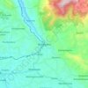 Mapa topográfico Wattegama, altitude, relevo