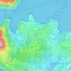 Mapa topográfico A Rega, altitude, relevo