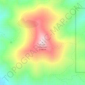 Mapa topográfico Hager Mountain, altitude, relevo