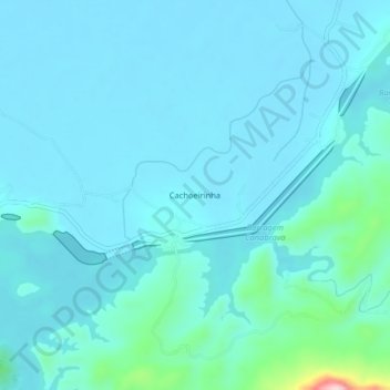 Mapa topográfico Cachoeirinha, altitude, relevo