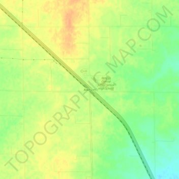 Mapa topográfico Atkinson, altitude, relevo