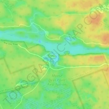 Mapa topográfico Gordons Bay, altitude, relevo