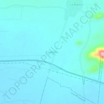 Mapa topográfico Cazadero, altitude, relevo