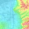 Mapa topográfico Salt Lake City, altitude, relevo