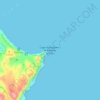 Mapa topográfico Cape Kidnappers / Te Kauwae-a-Māui, altitude, relevo