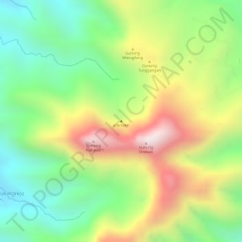 Mapa topográfico unknown, altitude, relevo