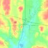 Mapa topográfico Connersville, altitude, relevo