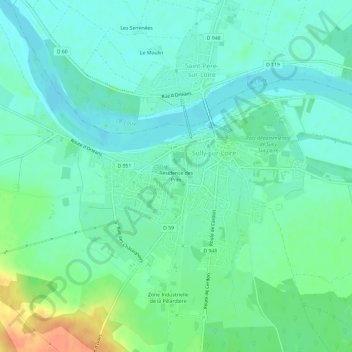 Mapa topográfico Résidence des Prés, altitude, relevo
