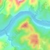 Mapa topográfico São Cibrão, altitude, relevo