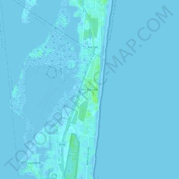 Mapa topográfico Port Barcarès, altitude, relevo