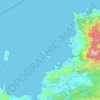 Mapa topográfico Pulau Pamanukan, altitude, relevo