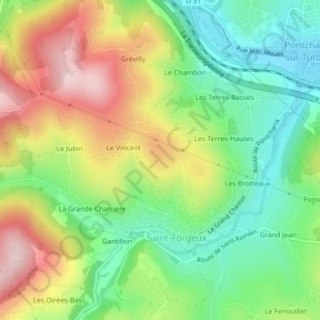 Mapa topográfico Le Ruy, altitude, relevo