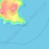 Mapa topográfico Ponta de Leste, altitude, relevo