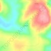 Mapa topográfico Candeeiro, altitude, relevo