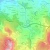 Mapa topográfico O Canizo, altitude, relevo