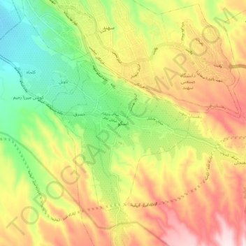 Mapa topográfico Osku, altitude, relevo