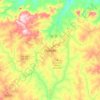 Mapa topográfico Huambo, altitude, relevo