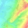 Mapa topográfico Les Bourdelins, altitude, relevo