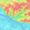 Mapa topográfico L'Hortie, altitude, relevo