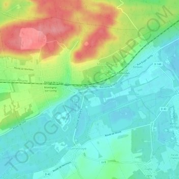 Mapa topográfico Le Veau, altitude, relevo