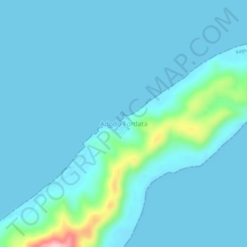 Mapa topográfico Adodo Fordata, altitude, relevo