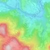 Mapa topográfico Daveyne, altitude, relevo