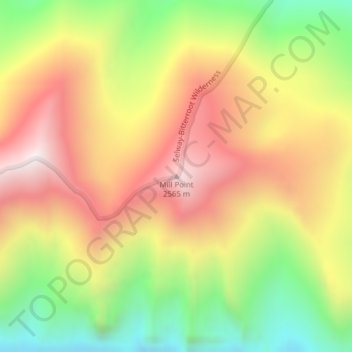 Mapa topográfico Mill Point, altitude, relevo