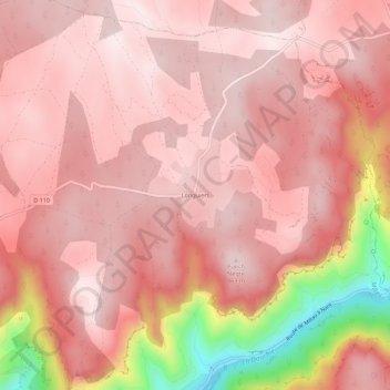 Mapa topográfico Longuiers, altitude, relevo