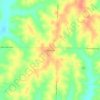 Mapa topográfico Martinsville, altitude, relevo