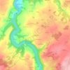 Mapa topográfico Les Chérons, altitude, relevo