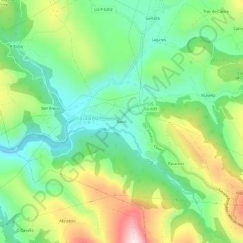 Mapa topográfico Ramil, altitude, relevo