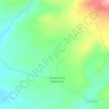 Mapa topográfico Córdoba, altitude, relevo