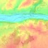 Mapa topográfico La Grange, altitude, relevo