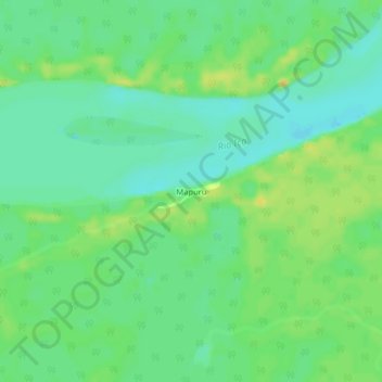 Mapa topográfico Mapuru, altitude, relevo