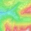 Mapa topográfico Frenièreres-sur-Bex, altitude, relevo