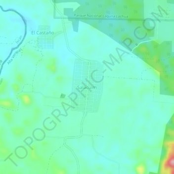 Mapa topográfico Salacuim, altitude, relevo