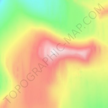 Mapa topográfico Barbeau Peak, altitude, relevo