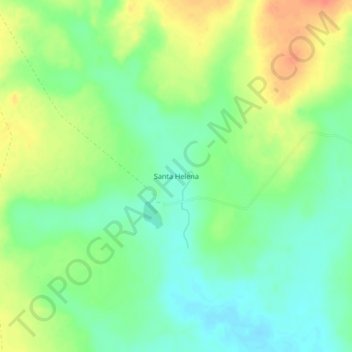 Mapa topográfico Santa Helena, altitude, relevo
